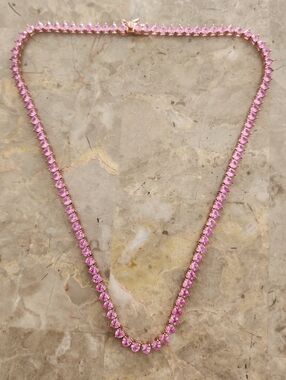 925 Rose Gemstone Necklace Sterling Silver